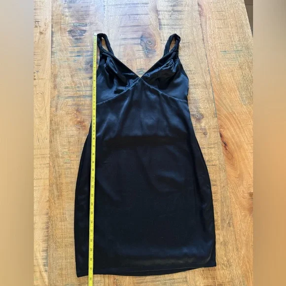 RtA Cali Slip Mini Dress 100% Silk Black Elegant Black Mini Dress Size 0
